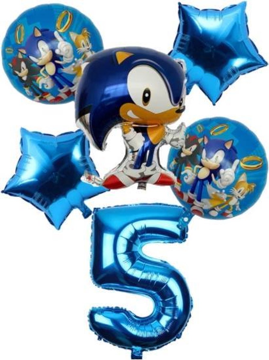 Sonic The Hedgehog Ballonen 5 Jaar| Ballonnenset |20 Stuks Confetti/Latex Ballonnen